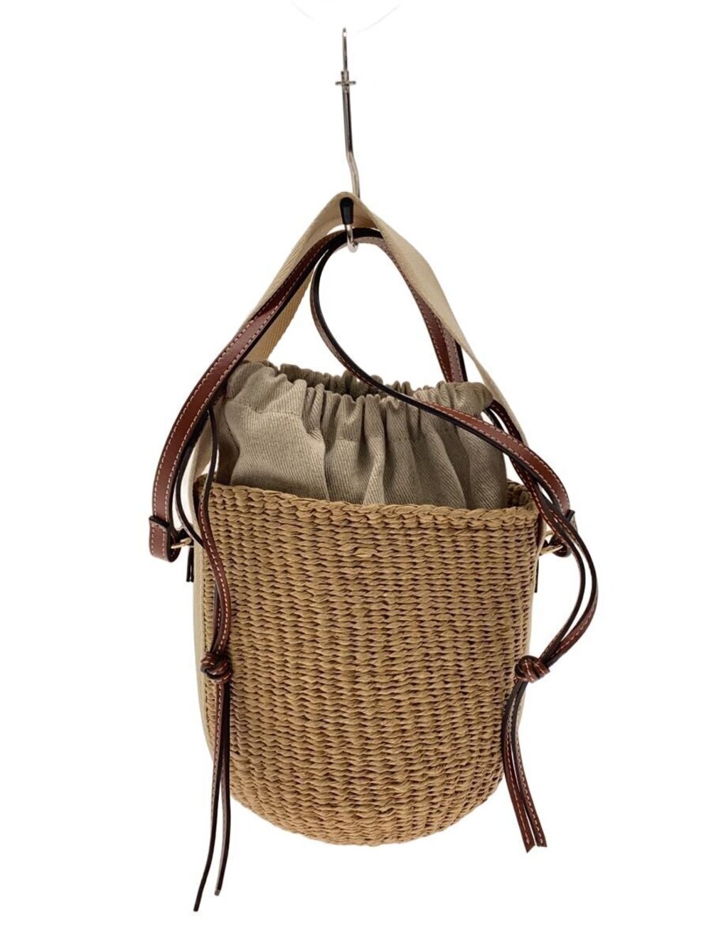 Chloe Woody Basket Shoulder Bag Straw Tan IVO 04 22 68 65